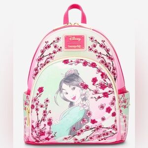 New Loungefly Disney Mulan Cherry Blossom Mini Backpack